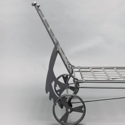 Intreccio Gray Steel Outdoor Chaise Lounge