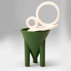 Iperbole 2 Green & White Ceramic Coffee Container