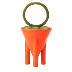 Iperbole 2 Stabilo Orange & Sage Green Ceramic Coffee Container