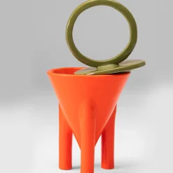 Iperbole 2 Stabilo Orange & Sage Green Ceramic Coffee Container