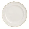 Irene Set of 2 Large White & Gold Dinner Plates