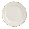 Irene Set of 2 Small White & Gold Dinner Plates