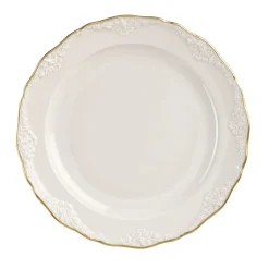 Irene Set of 2 Small White & Gold Dinner Plates