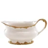 Irene White & Gold Gravy Boat