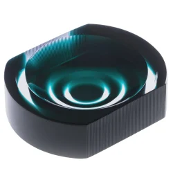 Iride Cut Ashtray Emerald Green by Federico Peri