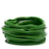 Iris Pleated Green Ashtray