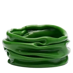 Iris Pleated Green Ashtray