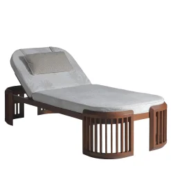 Iroko Outdoor Sun Lounger #1