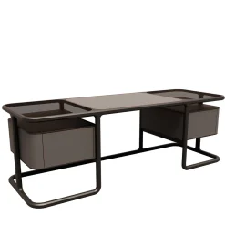 Isabel Wood and Leather Desk