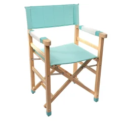 Ischia Turquoise & White Wooden Director's Chair