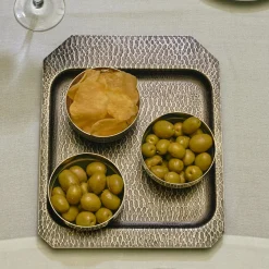 Iside Bronze Tray with 4 Bowls