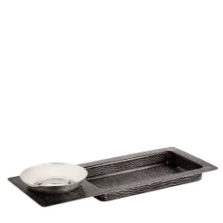 Iside Recatngular Bronze Tray with Bowl