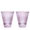 Isis Set of 2 Purple Wine Glasses