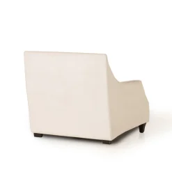 Istana off white velvet classic armchair