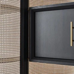 Itoku Vienna Straw & Moka-Finished Ash Bookcase #3