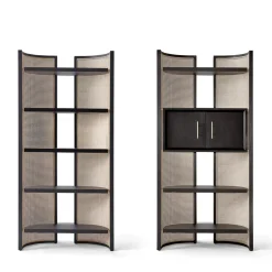 Itoku Vienna Straw & Moka-Finished Ash Bookcase #1