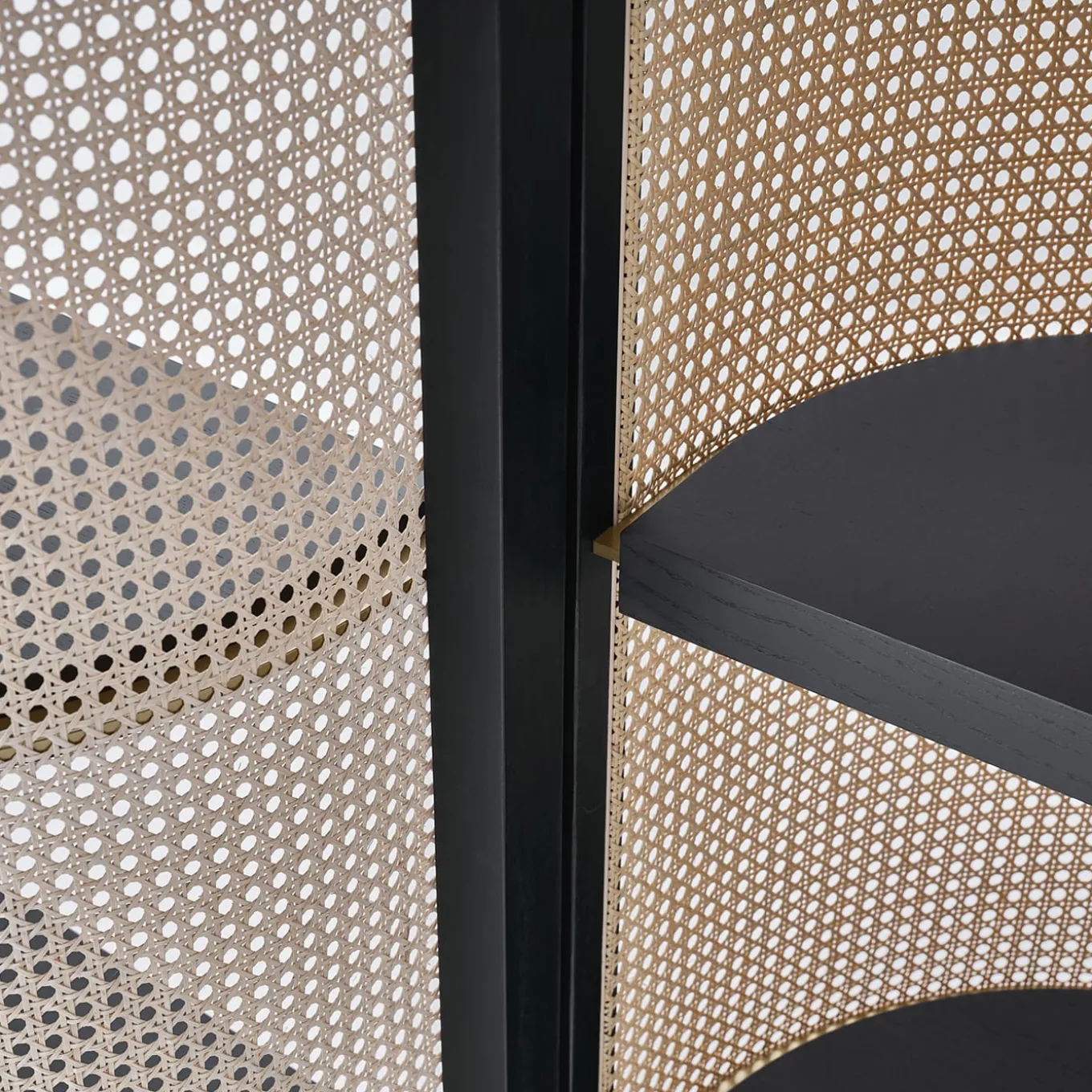 Itoku Vienna Straw & Moka-Finished Ash Bookcase #1