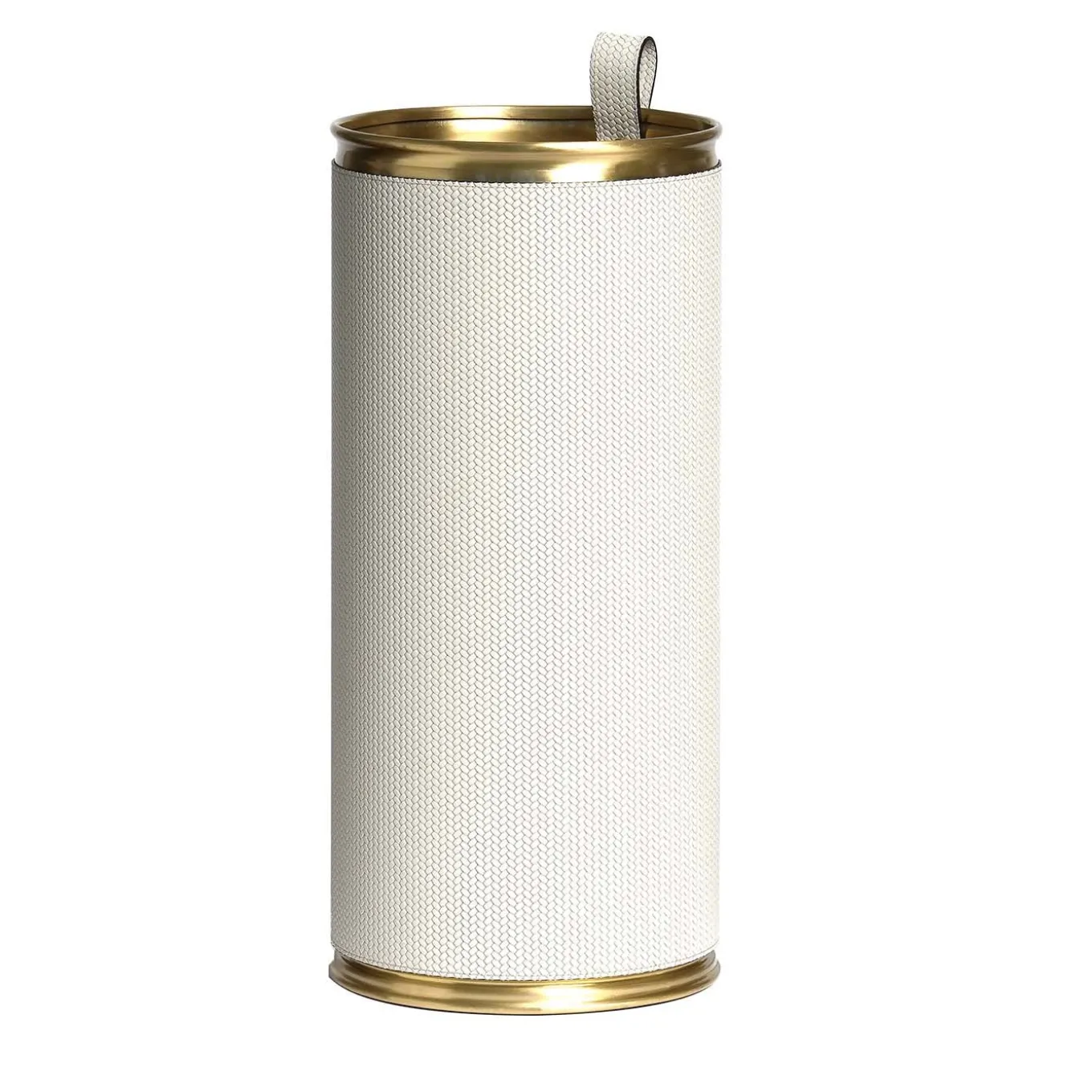 Ivory Leather Umbrella Stand