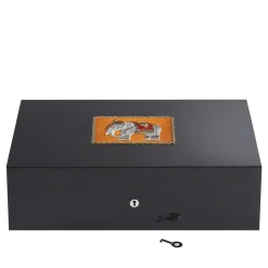 Jaipur Orange Humidor for 110 Cigars