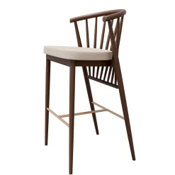 Jenny Ash Wood Upholstered Bar Stool
