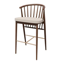 Jenny Ash Wood Upholstered Bar Stool