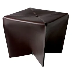 Jimmy Sue Dark Brown Low Stool by Bouchard and Maschera