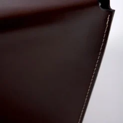 Jimmy Sue Dark Brown Low Stool by Bouchard and Maschera