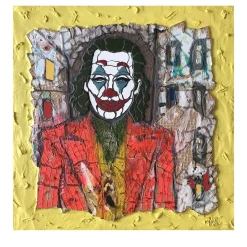 Joker Ceramic Mosaic On Panel