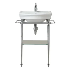 Jolie White Ceramic And Chrome Finish Console
