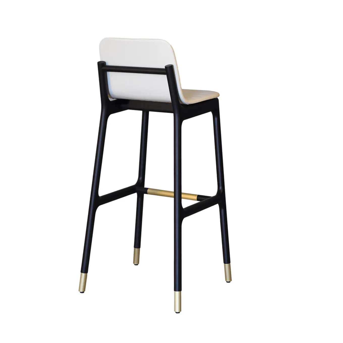 Joyce Wood Leather Upholstered Bar Stool