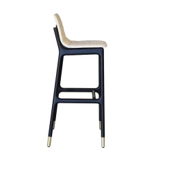 Joyce Wood Leather Upholstered Bar Stool