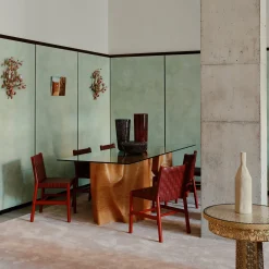 Julie Burgundy Chair By Emilio Nanni