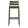 Julie Dark Green Stool with Upholstered Seat by Emilio Nanni