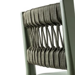 Julie Dark Green Stool with Upholstered Seat by Emilio Nanni