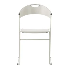 Juliette White Metal Chair by Hannes Wettstein
