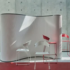 Juliette White Metal Chair by Hannes Wettstein