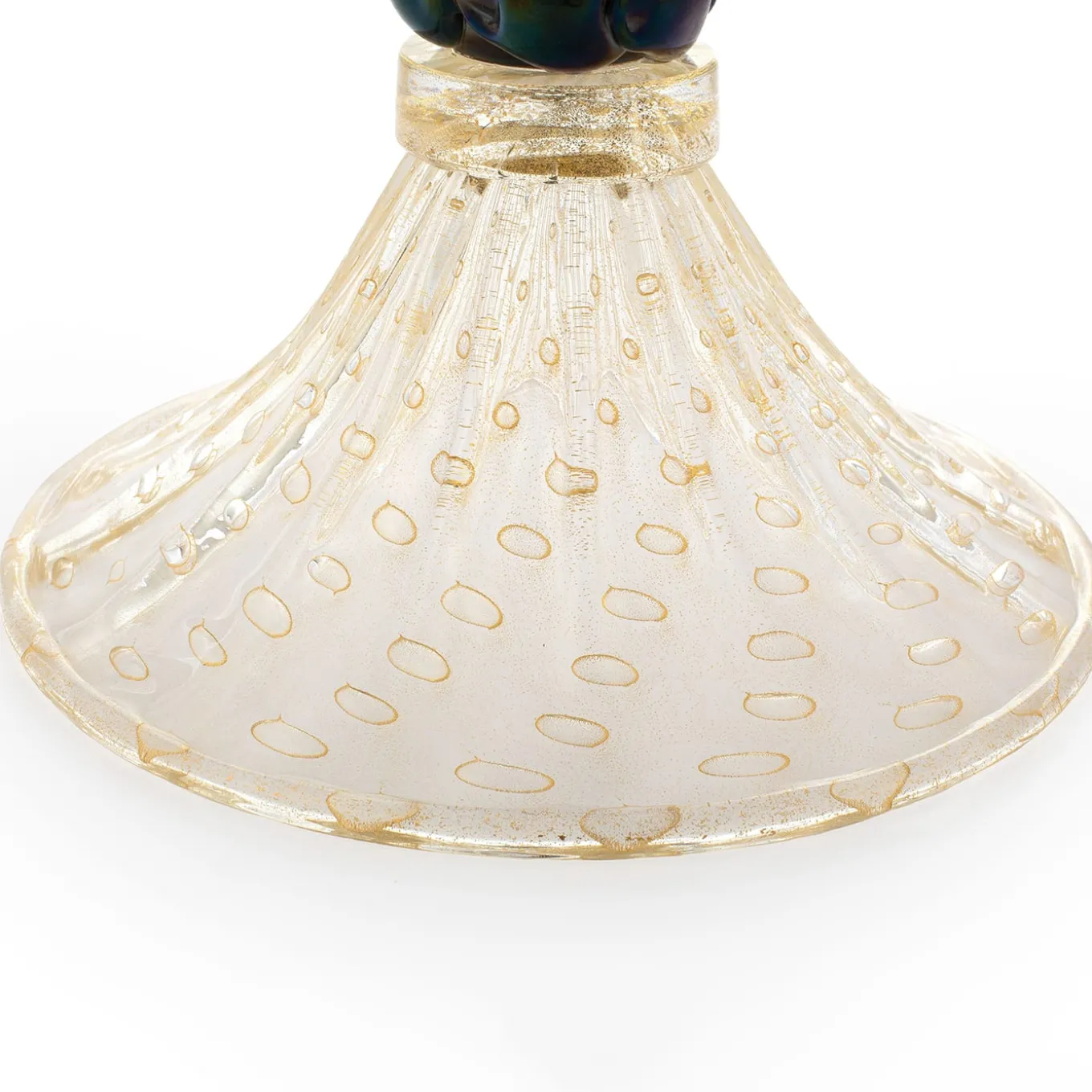 24K Golden & Black Footed Bowl