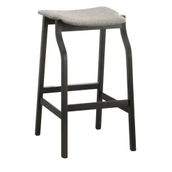 Kalea High Stool in Ash with Upholstered Seat by Lorenz+Kaz
