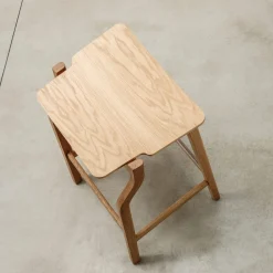 Kalea High Stool in Natural Oak by Lorenz+Kaz