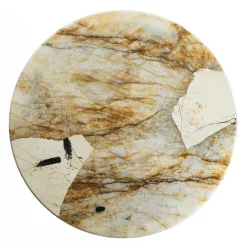 Kalos ED/50 604-180 Dining Table With Patagonia Marble Lazy Susan