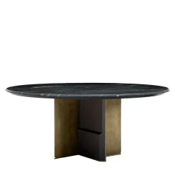 Kalos ED/50 602-180 Round Dining Table with Belvedere Marble Top