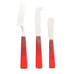 Katai Red Set of 3 Cheese Knives