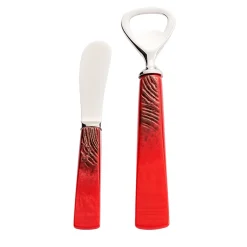 Katai Red Set of Bottle Opener & Butter Spreader