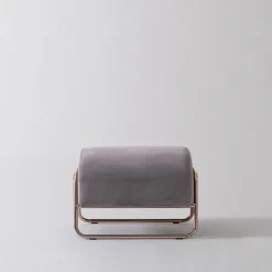 Kate Comfort Gray Nabuk Leather Lounge Chair with Footrest