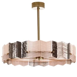 Kate 6-Light Pink and Silvery Chandelier