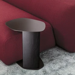 Keisho Modern Black Ash Wood Side Table for Living Room