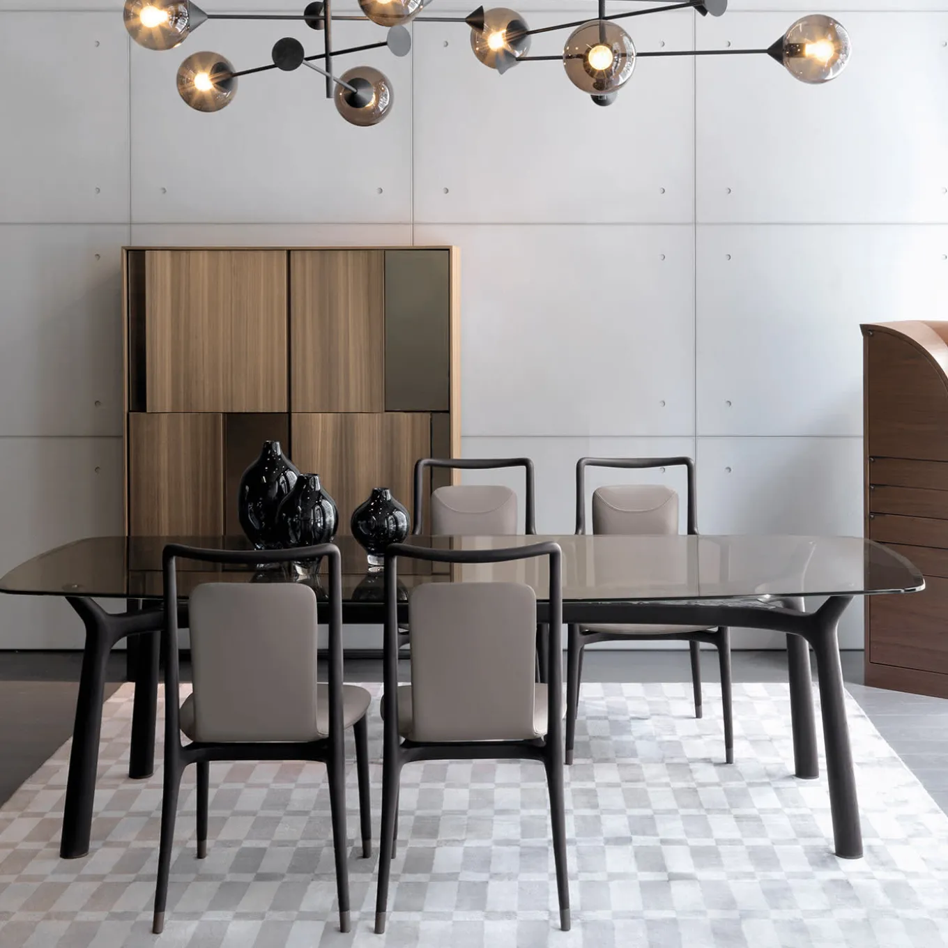 Kendama Bronze 4-Light Chandelier