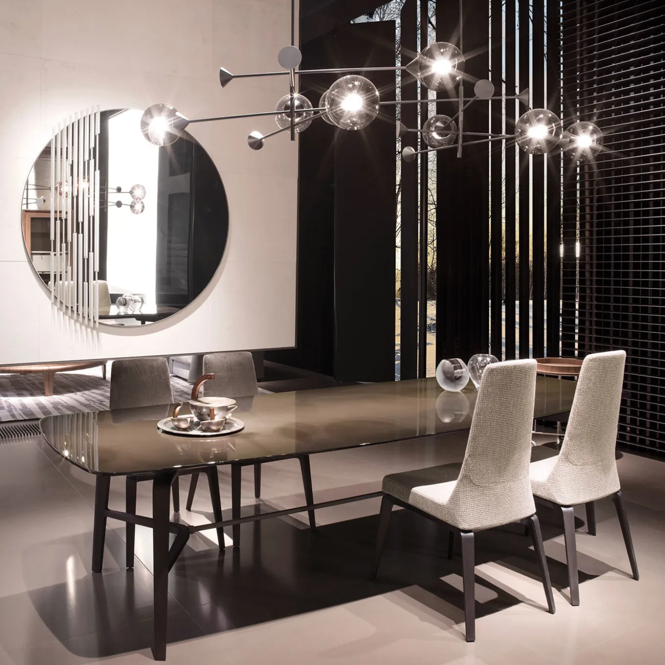 Kendama Bronze 4-Light Chandelier