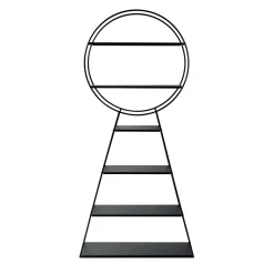 Key Black Metal Bookcase