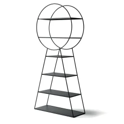 Key Black Metal Bookcase